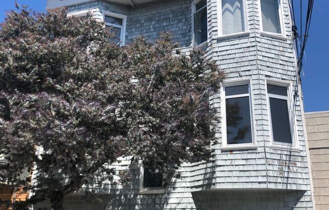 PRICE REDUCED - Remodeled top floor rent controlled apartment w/ parking, storage and water, garbage and laundry included