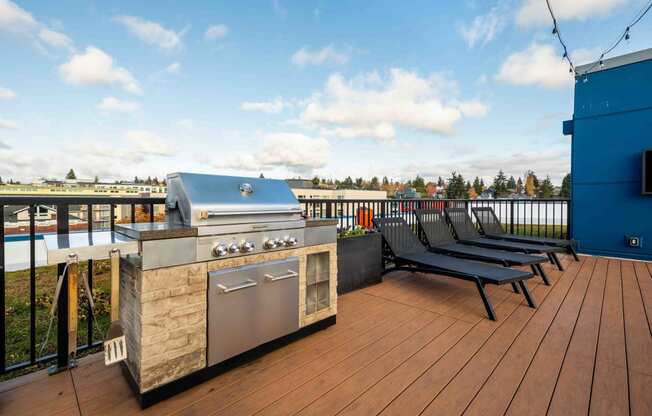 BBQ on rooftop lounge