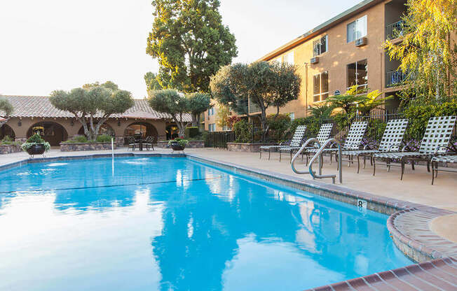Blue Cool Swimming Pool at The Monterey, San Jose