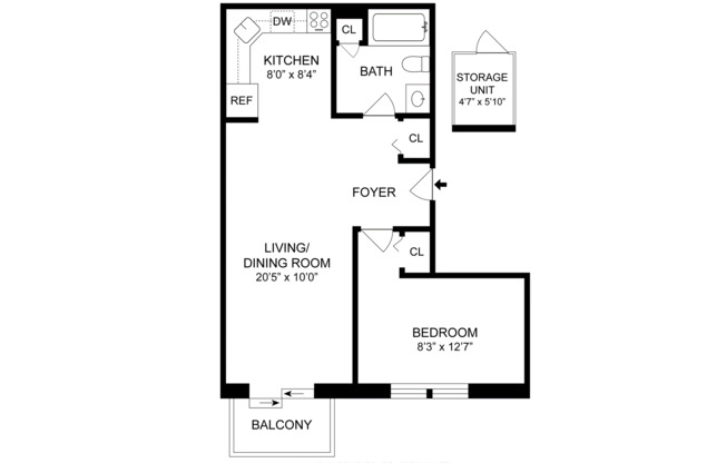 1 bed, 1 bath, $2,995, Unit 2F