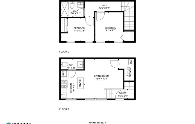 2 beds, 1.5 baths, 634 sqft, $2,500, Unit 106