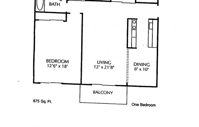2 beds, 1 bath, 975 sqft, $2,400