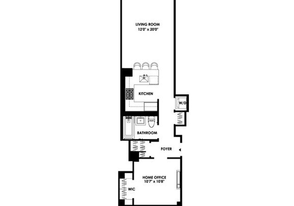 Studio, 1 bath, $4,800, Unit 9B