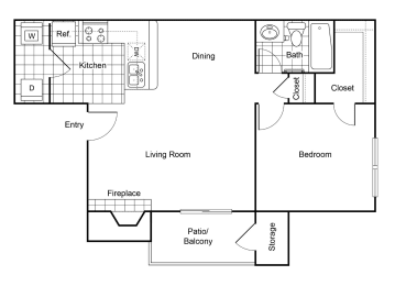 1 bed, 1 bath, 700 sqft, $1,075