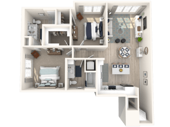 2 beds, 2 baths, 1,173 sqft, $2,265