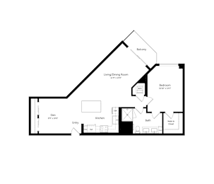 1 bed, 1 bath, 934 sqft, $2,750