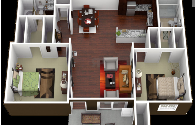 2 beds, 2 baths, 962 sqft, $3,511