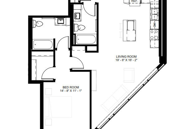 2 beds, 2 baths, 1,028 sqft, $1,800, Unit 161318