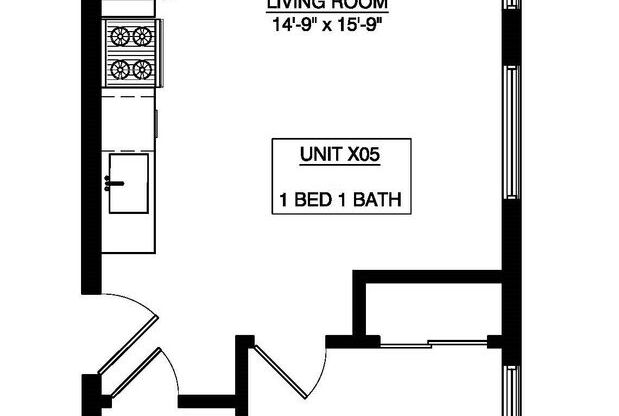 1 bed, 1 bath, 644 sqft, $1,375, Unit 305