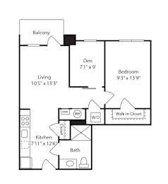 1 bed, 1 bath, 669 sqft, $3,830