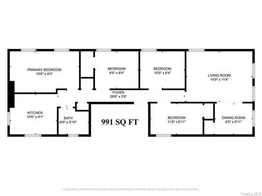 4 beds, 1 bath, 991 sqft, $3,800, Unit 2FL