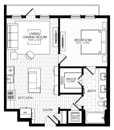 1 bed, 1 bath, 756 sqft, $2,403