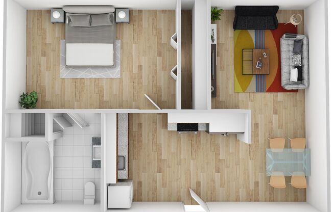 1 bed, 1 bath, 603 sqft, $1,150, Unit 08