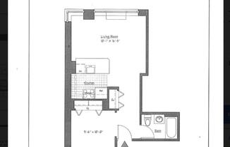 Studio, 1 bath, $5,395, Unit 7C