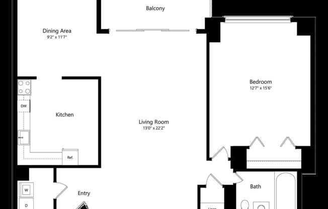 1 bed, 1 bath, 800 sqft, $1,644, Unit C-C1713