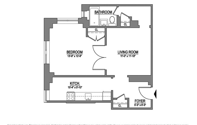 1 bed, 1 bath, $4,850, Unit 7O