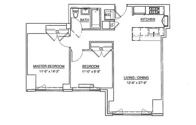 2 beds, 1 bath, 900 sqft, $6,500, Unit 6DD