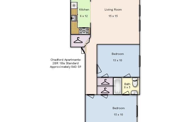 2 beds, 1 bath, 675 sqft, $1,525, Unit 407