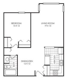 1 bed, 1 bath, 800 sqft, $1,335