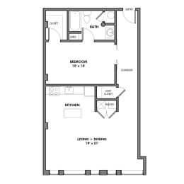 1 bed, 1 bath, 774 sqft, $2,096