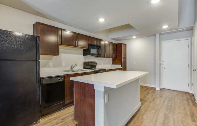 Kitchen Unit at Aviator at Brooks Apartments, Clear Property Management, San Antonio, 78235