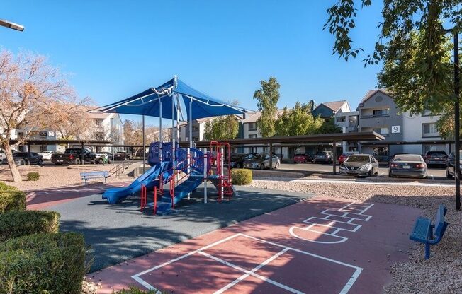 Playground and sport court