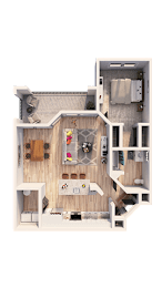 1 bed, 1 bath, 845 sqft, $1,597