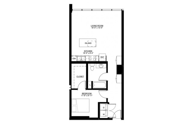 1 bed, 1 bath, 773 sqft, $1,695, Unit 208