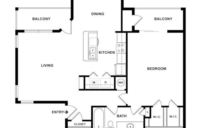 1 bed, 1 bath, 810 sqft, $2,245