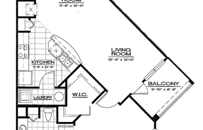 1 bed, 1 bath, 852 sqft, $1,327