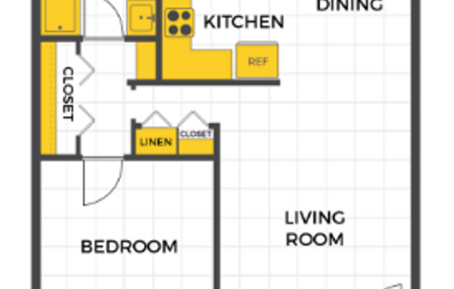 1 bed, 1 bath, 672 sqft, $1,375, Unit 232