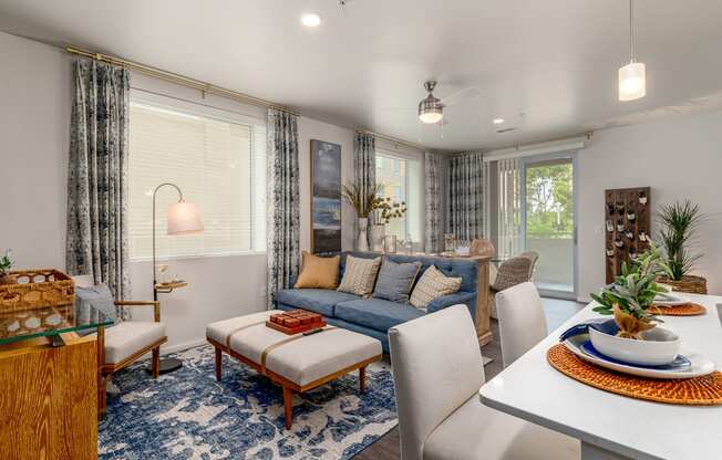 Living space in a room