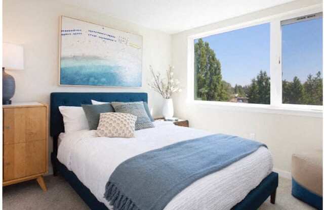 Cozy Bedroom with Large Windowsat Arabella Apartment Homes, Shoreline, WA