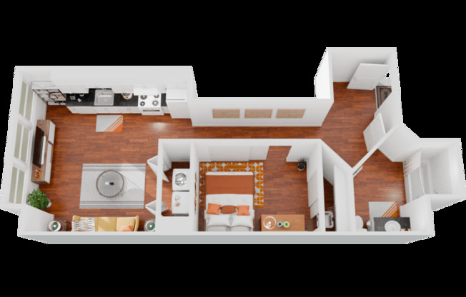 1 bed, 1 bath, 538 sqft, $1,622