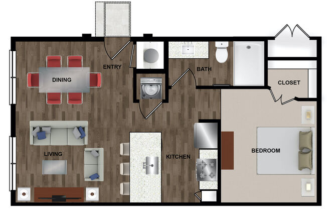 1 bed, 1 bath, 669 sqft, $1,817