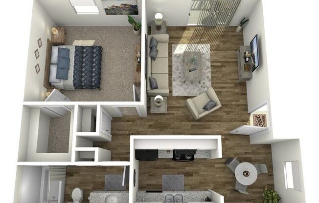1 bed, 1 bath, 703 sqft, $712