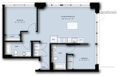 2 beds, 2 baths, 893 sqft, $3,003