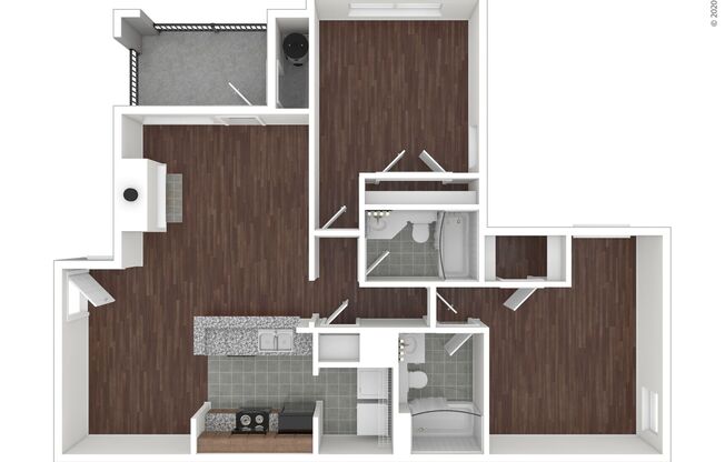 2 beds, 2 baths, 980 sqft, $1,320