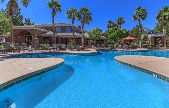 Swimming pool area at The Equestrian by Picerne, Henderson, NV, 89052