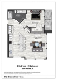 1 bed, 1 bath, 898 sqft, $1,681