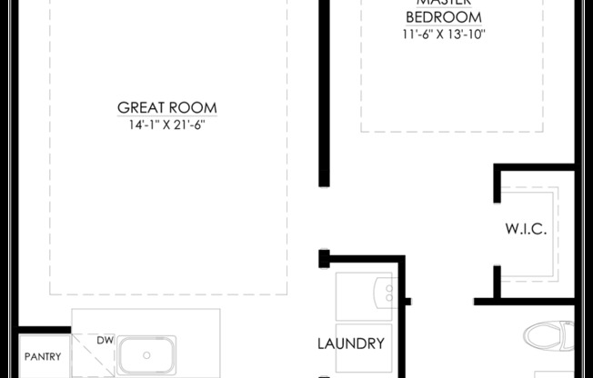 1 bed, 1 bath, 833 sqft, $2,601, Unit 1508