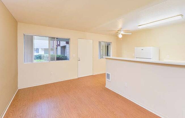 Dining, living room, and kitchen at 215 BAYVIEW APARTMENTS, San Rafael, 94901