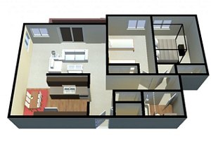 2 beds, 1 bath, 1,012 sqft, $2,431