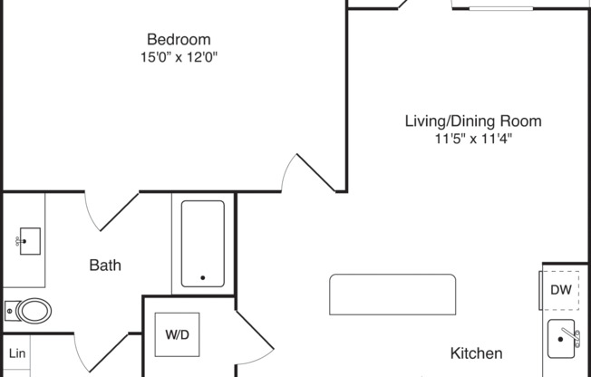 1 bed, 1 bath, 652 sqft, $1,415, Unit 389