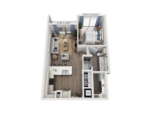 1 bed, 1 bath, 718 sqft, $2,389