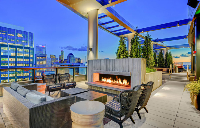 Abundant Indoor and Outdoor Amenity Spaces at Cirrus, 2030 8th Avenue, Seattle