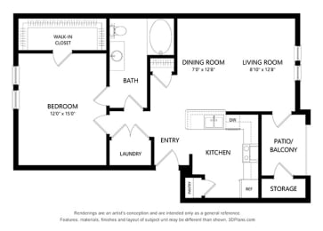 1 bed, 1 bath, 780 sqft, $1,185