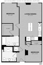 2 beds, 2 baths, 854 sqft, $3,235