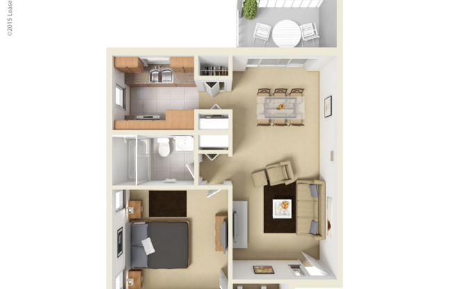 1 bed, 1 bath, 750 sqft, $1,635