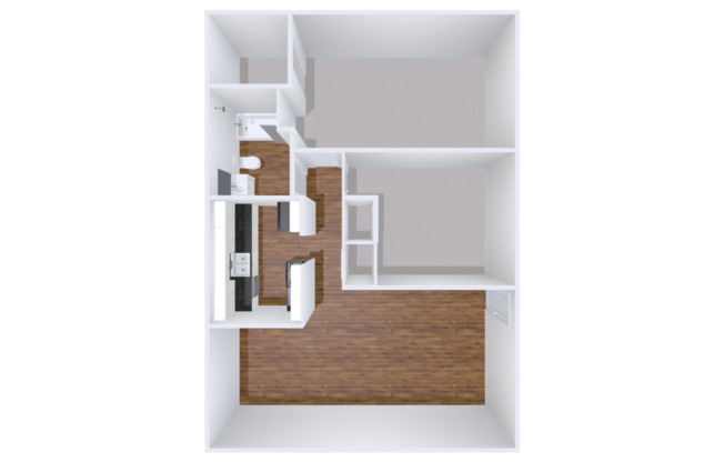 2 beds, 1 bath, 645 sqft, $1,200